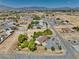 Picturesque aerial shot of a home in a sparse desert landscape at 291 E Hickory St, Pahrump, NV 89048