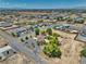 Expansive aerial view of a home in a desert community with mountain views at 291 E Hickory St, Pahrump, NV 89048