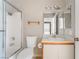 Bathroom offering a shower-tub combination, white fixtures, and practical design at 3150 Soft Breezes Dr # 1216, Las Vegas, NV 89128