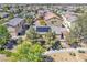 Property aerial view highlighting solar panels and mature landscaping at 3521 Discovery Downs Ct, North Las Vegas, NV 89081