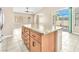 Kitchen featuring granite countertops and a large center island with storage at 3521 Discovery Downs Ct, North Las Vegas, NV 89081