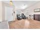 Bright living room with neutral walls, hard surface floors, and comfortable seating at 452 Waterwheel Falls Dr, Henderson, NV 89015