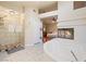 Bright bathroom featuring soaking tub, walk-in shower, and access to main bedroom at 5449 Desert Spring Rd, Las Vegas, NV 89149