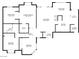 Detailed floor plan showcasing bedrooms, living spaces, bathrooms, and kitchen layout at 613 Cervantes Dr, Henderson, NV 89014