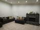 Bright living room with neutral walls, recessed lighting, and modern tiled floors at 6361 Copperfield Ave, Las Vegas, NV 89108