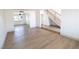 Bright, open living space with hardwood floors and a staircase to the second level at 637 Otono Dr, Boulder City, NV 89005