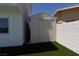 Exterior view of a storage shed in the backyard at 637 Otono Dr, Boulder City, NV 89005
