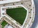 Overhead of community green space featuring turf lawns, benches and sidewalk paths at 6611 Dove Point Pl, Las Vegas, NV 89130