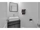 Modern powder bathroom with square sink, contemporary fixtures, and neutral wall color at 7194 Clear Range Ave, Las Vegas, NV 89178