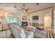 Inviting living room with a cozy fireplace, comfortable seating, and ample natural light at 7730 Brambly Creek Ct, Las Vegas, NV 89129