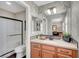 Chic bathroom offers a sleek vanity, modern fixtures, and a glass-enclosed shower at 1005 Old Creek Way, North Las Vegas, NV 89084