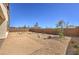 Spacious backyard featuring desert landscaping and a block wall for privacy at 1220 Eva Creek Dr # 35, North Las Vegas, NV 89084