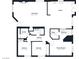 Detailed floor plan showcasing the layout, dimensions, and flow of the home's bedrooms, bathrooms, living room, and kitchen at 1305 Pagentry Dr, North Las Vegas, NV 89031