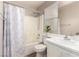 Well-lit bathroom featuring shower, bathtub, vanity and neutral tones at 1360 Angel Falls St, Las Vegas, NV 89142