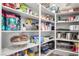 Well-organized pantry with abundant shelving, storing a variety of food items at 1360 Angel Falls St, Las Vegas, NV 89142