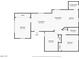 Layout of the house with three bedrooms, a living room, a dining room, kitchen, bathroom, and laundry room at 1414 S 13Th St, Las Vegas, NV 89104