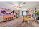 Recreation room with bar, unique lighting, and eclectic decor at 1631 Ottawa Dr, Las Vegas, NV 89169