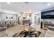 Open concept living space, with kitchen and dining areas connected at 25 Colbath St, Las Vegas, NV 89110
