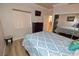 A comfortable bedroom with a soft bed, closet, and a window for natural light at 270 E Flamingo Rd # 223, Las Vegas, NV 89169