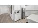 Elegant kitchen features white cabinets, stainless steel appliances, and a convenient butler's pantry area at 3706 Etendre Ct, Las Vegas, NV 89121
