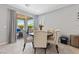 Bright dining area with sliding glass doors and stylish modern decor at 3854 Stadium Ave, Las Vegas, NV 89120