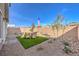 Landscaped backyard featuring a patio area, low-maintenance yard, and cozy outdoor space at 790 Calm Crystal Ct # Lot 140, North Las Vegas, NV 89081