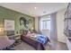 Modern bedroom features a cool BMX theme, study desk, and plenty of space at 790 Calm Crystal Ct # Lot 140, North Las Vegas, NV 89081
