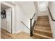 Bright staircase leading to the upper floor of the house at 8095 Carpenter Creek Ave, Las Vegas, NV 89113