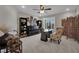 Well-appointed home office featuring neutral paint and a ceiling fan at 9046 Barium Rock Ave, Las Vegas, NV 89143