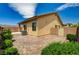 Spacious backyard with lush landscaping and hardscape at 9137 Big Plantation Ave, Las Vegas, NV 89143
