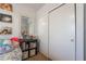Bedroom closet with a shelf and sliding doors at 9513 Perennial View Ave, Las Vegas, NV 89148