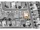 Black and white aerial view displaying the home's location within a residential neighborhood at 10301 Coal Creek Pl, Las Vegas, NV 89134