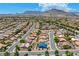 An aerial view showcasing the location of the home in a residential community at 10301 Coal Creek Pl, Las Vegas, NV 89134