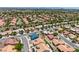 An aerial view highlighting the location of the home within a residential neighborhood at 10301 Coal Creek Pl, Las Vegas, NV 89134