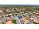 A beautiful aerial view showcasing the home's location within a quiet community at 10301 Coal Creek Pl, Las Vegas, NV 89134