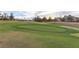 Scenic golf course view with lush green grass and mountain backdrop on a sunny day at 10832 Heritage Hills Dr, Las Vegas, NV 89134