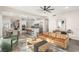 Bright, open living area featuring a modern kitchen with a breakfast bar and stainless steel appliances at 11280 Granite Ridge Dr # 1012, Las Vegas, NV 89135