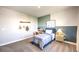 Well-lit bedroom featuring cool tones and a desk; perfect for studying and relaxation at 1213 Dre Harbor Pl # Lot 83, North Las Vegas, NV 89084