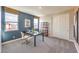 Bright home office with modern decor, large windows, and functional layout for productivity at 1213 Dre Harbor Pl # Lot 83, North Las Vegas, NV 89084