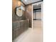 Contemporary bathroom vanity with marble countertop and sleek fixtures at 1228 Stellar Rim Ct, Henderson, NV 89012