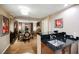 Open layout with kitchen island, living and dining area; perfect for entertaining at 135 Harmon Ave # 3220, Las Vegas, NV 89109