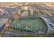 Aerial view of a golf range and the city with clear, blue skies at 135 Harmon Ave # 3220, Las Vegas, NV 89109