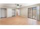 Large bedroom featuring sliding glass door access to a patio and large closets at 1729 Yellow Rose St, Las Vegas, NV 89108