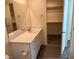 Bathroom with a vanity and open walk-in closet at 1906 Arietta Vista St, Henderson, NV 89044