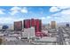Expansive aerial view of Las Vegas Strip featuring the Sphere, Wynn, Conrad, Hilton, and Trump hotels with mountain backdrop at 200 W Sahara Ave # 603, Las Vegas, NV 89102