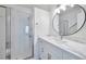 Modern bathroom features large shower and stylish vanity at 6509 Alpine Winter Ct, Las Vegas, NV 89149