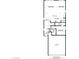 First floor floorplan showing kitchen, living room, dining room, bath, bedroom, foyer and garage at 7256 Saxby Ave, Las Vegas, NV 89113