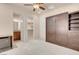 Versatile bedroom featuring a murphy bed, closet and an ensuite bathroom offering comfort and functionality at 7668 Friendly Breeze Ct, Las Vegas, NV 89123