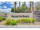 The Arlington Ranch community sign features landscaping and stone accents, showcasing neighborhood pride at 8801 Duncan Barrel Ave # 103, Las Vegas, NV 89178