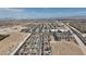 This aerial view shows the neighborhood's location near major highways and retail at 9917 Fletcher Peak Ave, Las Vegas, NV 89178